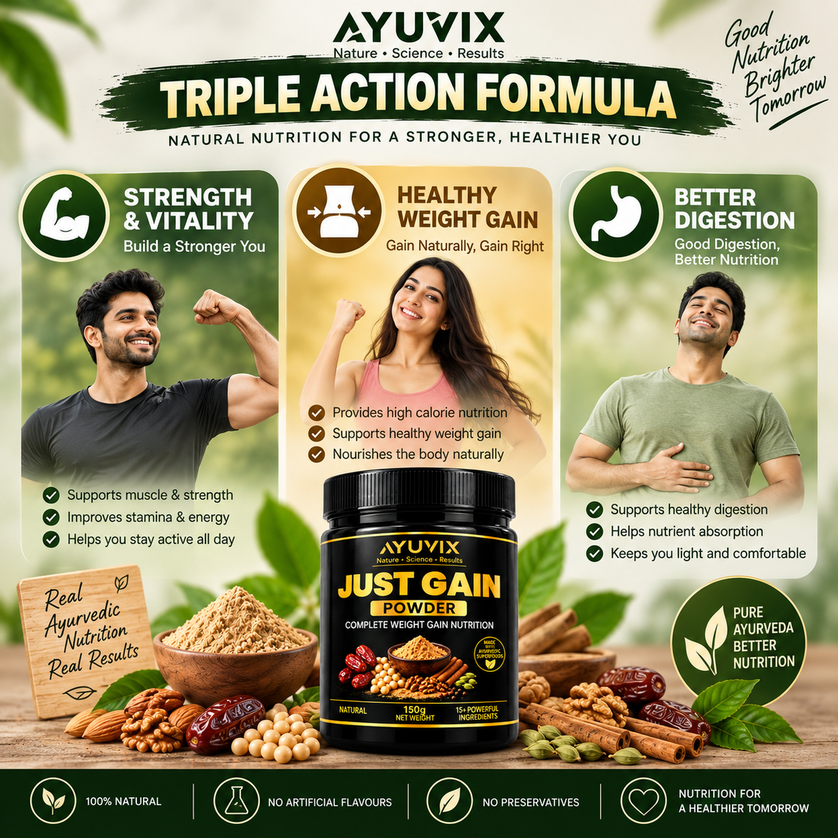Ayuvix Just Gain Powder